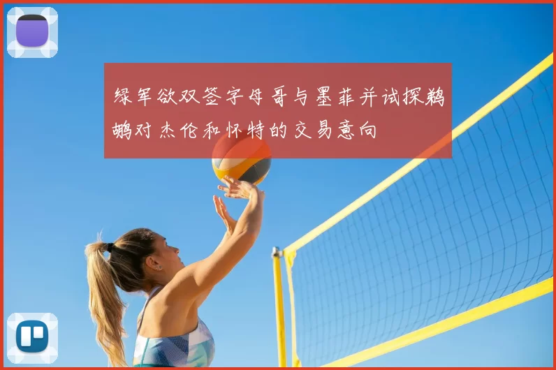 绿军欲双签字母哥与墨菲并试探鹈鹕对杰伦和怀特的交易意向
